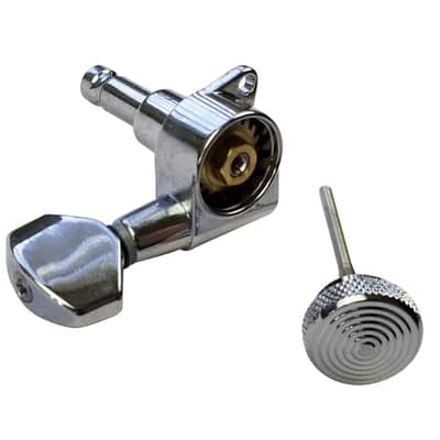 Jin Ho Locking Guitar Tuners Chrome 6 In-line Machine Heads Tuning Pegs 19:1 image 3