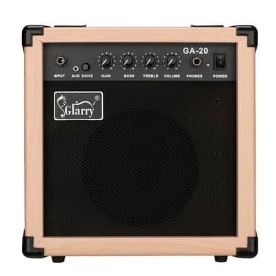 Glarry 20W GB-20 Electric Bass Guitar Amplifier Natural Color image 14