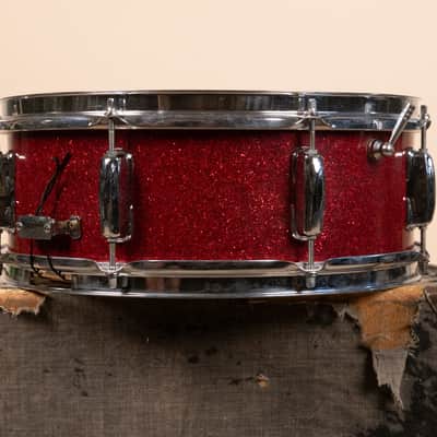 Vintage MIJ 5x14 Red Sparkle Snare Drum image 3