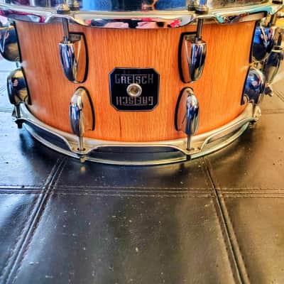 Rare 14X 6.5 Gretsch Gold Series Oak Stave Snare Drum image 1