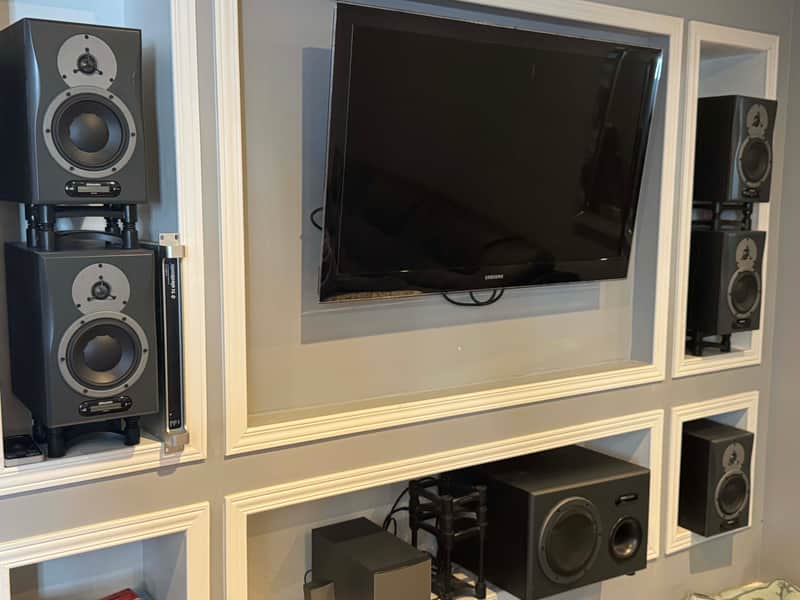 DYNAUDIO Air 6 Series 5.1 Active Surround Monitoring System inc Remote & Stands image 1