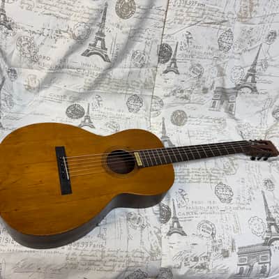 Harwood Parlor Guitar Circa 1895 - 1915 Ser #4512 Solid Brazilian Rosewood Back & Sides Premium Taylor Hard Shell Case image 5