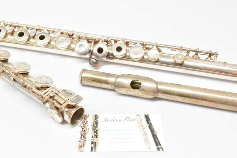 Vintage Gemeinhardt M3S (3OSB) Solid Silver Open Hole Flute Offset G w/ B Foot image 1