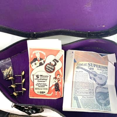 Supertone Artist Parlor Acoustic w/ Chip Case 1929 Koa & Spruce image 10