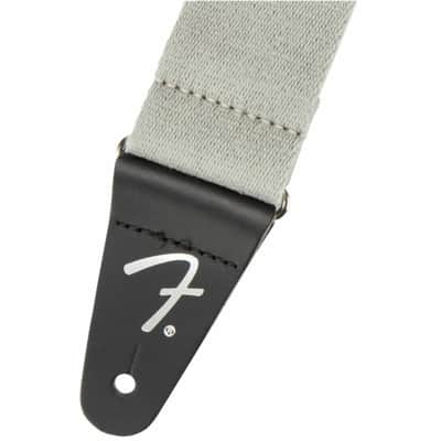 Fender SuperSoft Guitar Strap with Leather End Tabs, Grey image 2