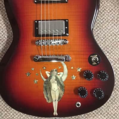 Custom Custom SG style guitar ! MOP Inlays !  1990 red image 2