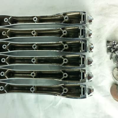*Premier 6x Bass Drum Lugs Diamond Chrome Vintage 70s England 3-Hole 7 1/8"-Long image 4
