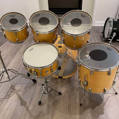 Vintage Gretsch USA Custom Square Badge Drum Kit – Natural Maple - 1980's image 4