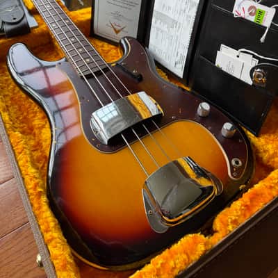2021 Fender Custom Shop ‘61 Precision Bass Relic - 3 Color Sunburst image 1