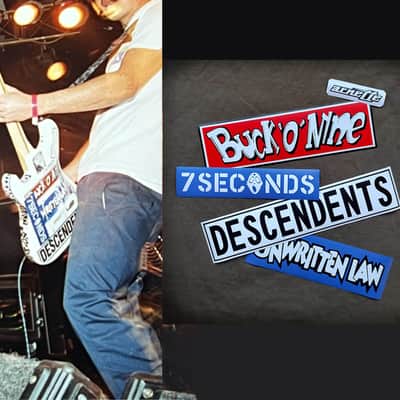 Guitar stickers fender white strat pop punk decal old set 28 image 2