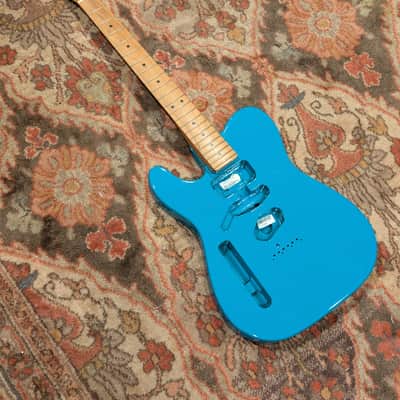 Left handed Fender American Professional ii Telecaster body with mod shop roasted maple neck 2023 electric guitar husk - Miami blue image 2