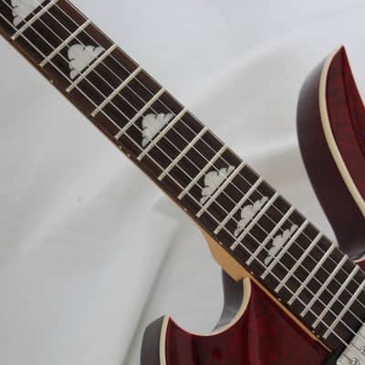 B.C. Rich Mockingbird Masterpiece Electric Guitar Dragon's Blood Red Quilt Finish + Hard Case image 11