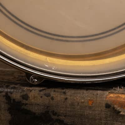 1980s Pearl 3.5x14 Brass Free Floating Snare Drum image 10