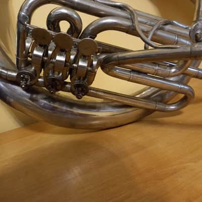 Helicon Tuba "Eb"  Soviet 3 Valves Brass Pipe Wind Instrument USSR Vintage and Rare image 5