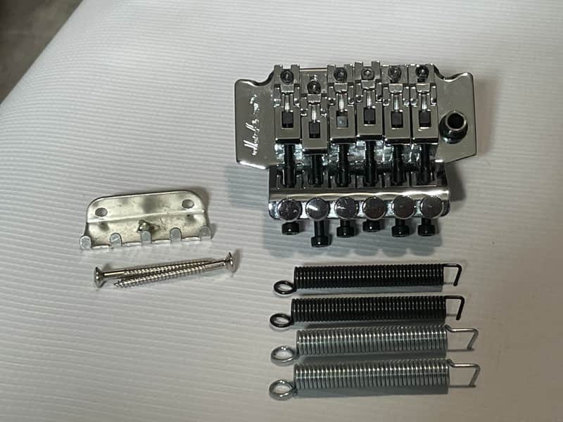 2000's Jackson Dinky Guitars JT-580 Chrome Licensed Floyd Rose Tremolo Guitar Bridge image 1