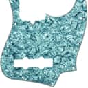 099-2197-002 Genuine Fender Jazz Bass Pickguard 10 Hole 4 Ply Turquoise Moto