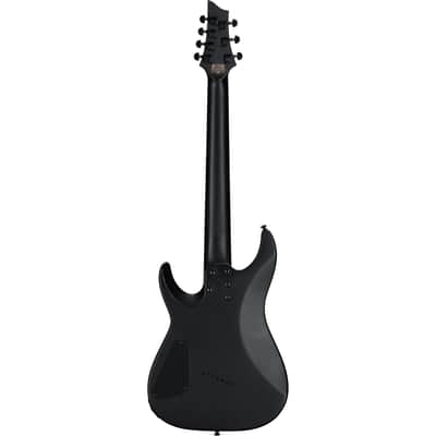 Schecter Damien-7 Multiscale Electric Guitar, 7-String, Satin Black image 3