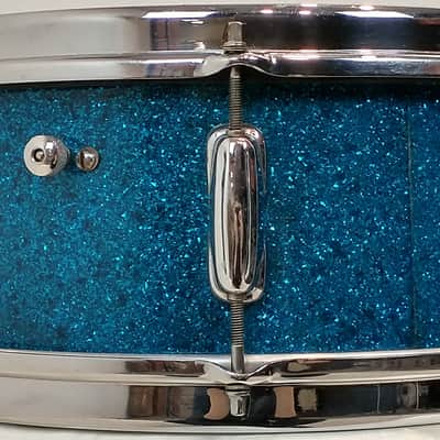 Slingerland 22/13/16/5.5x14" Radio King Drum Set - 1950's Blue Sparkle image 19
