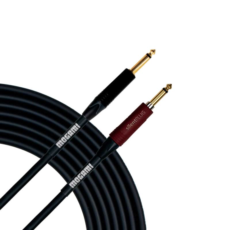 Mogami Platinum Series TS 1/4" Male to TS 1/4" Male Guitar Cable, with Neutrik Silent Plug (40') image 1