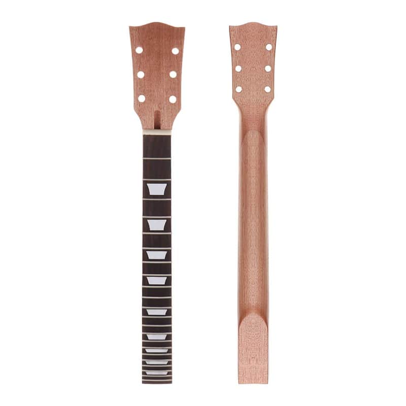Electric Guitar Neck DIY For Gibson LP Guitars Parts Replacement 22 Fret Mahogany Neck Rosewood Fretboard with White Trapezoid Dots Inlay Natural image 1
