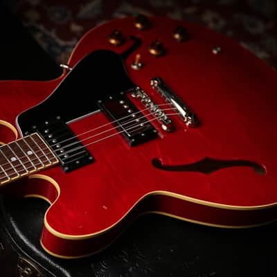 Tokai Japanese UES-158 Quilted Maple Semi Hollow Cherry Red image 14