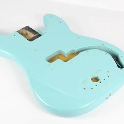 1976 Fender Precision Bass BODY Seafoam Green/Blue ~PRO Re-Fin~ Early-CBS USA 1970s image 12