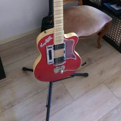 Hagstrom deluxe p-46 1961 red sparkle image 6