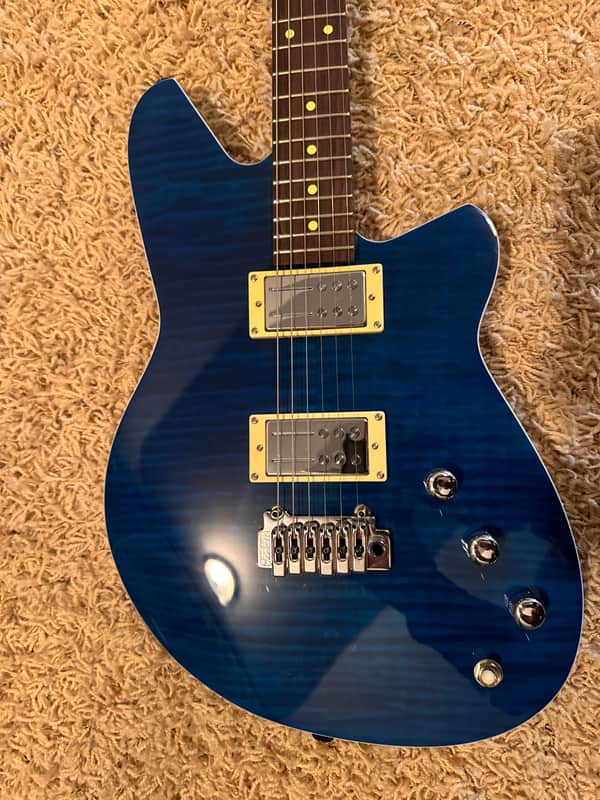 Reverend Kingbolt RA FM with Roasted Maple Neck 2010s - Blue Flame Maple image 1