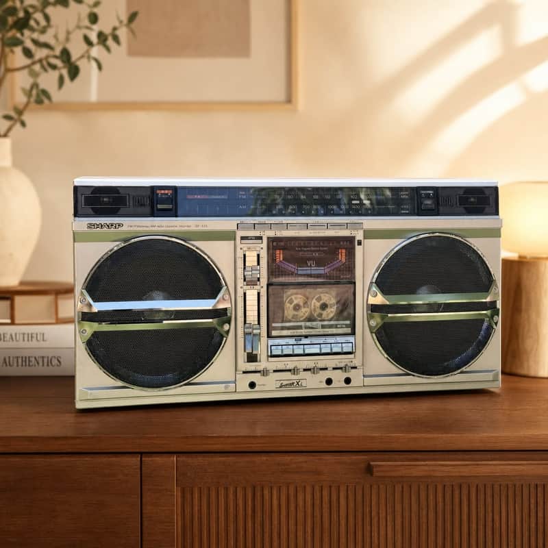 Sharp GF-535 Rare Vintage Boombox Japan Serviced Warranty 220V Cassette Deck image 1