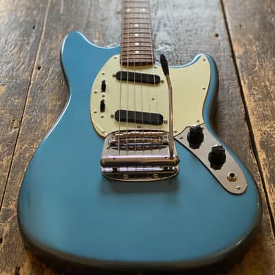 Fender Mustang '69 Reissue CIJ R-Serial 2004 Rare Non-Catalogue Solid Lake Placid Blue w/ Matching Headstock image 1