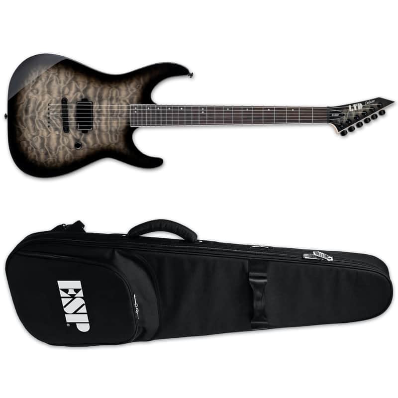 ESP LTD M-1001NT Electric Guitar QM Quilted Maple Charcoal Burst + ESP Gig Bag BRAND NEW M1001NT image 1