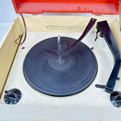 Vintage Voice of Music Record Player Model 1260 tube speaker portable retro image 6