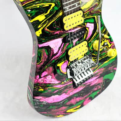 Custom Swirl Painted and Upgraded (MIK) Ibanez RG 270 Electric Guitar image 2