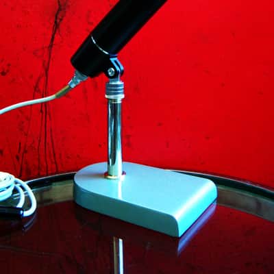 Vintage 1960's Calrad DM-20 dynamic microphone High Z harp mic w cable box & stand # 2 image 2