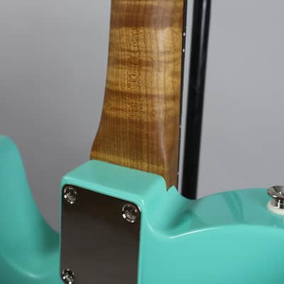 Brown Bear Guitars Telecaster roasted alder/flame maple in Seafoam Green Nitro image 10