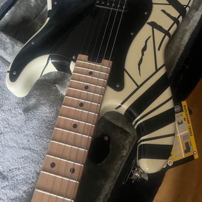 EVH Striped Series Electric Guitar 2013 - White with Black Stripes**ERUPTION!** image 22