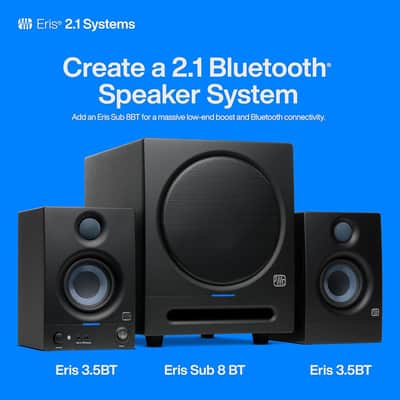 PreSonus Eris 3.5BT Powered Bluetooth Studio Monitors Pair + 2 Year Warranty image 3