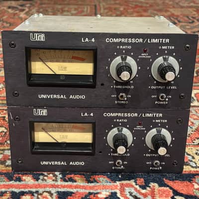 Urei LA-4 “Eddie Ciletti upgrade” Seqtl Serial Nrs - Compressor Limiter Pair 1970s - Black Panel image 1