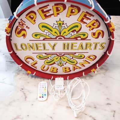 Beatles, Sgt Pepper Display Bass Drum w/ LED Internal Lighting + Remote Control image 4