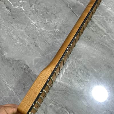 New 24 inch short scale Roasted Maple Guitar neck 22 fret big head Parts image 2
