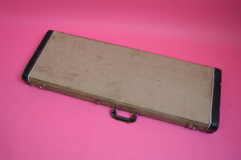Vintage 1963 Fender Jazzmaster / Jaguar Hard Case - White Tolex - Rare Custom Color Case!  Pre-CBS Strat image 1
