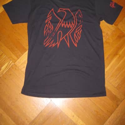 new A+ (with hang tag) genuine Gibson Firebird T-Shirt M (Medium), Black with Red Graphic, 60% Cotton / 40% Polyester - short sleeve GIBS-GA-FBBMM (GA-FBBMM) UPC # 711106533896 image 7