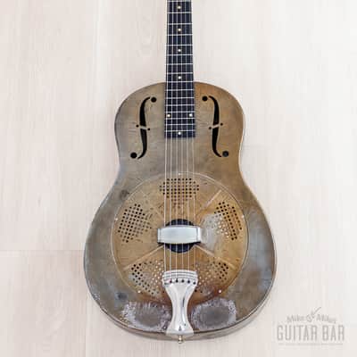 1931 National Sears, Roebuck & Co. Duolian Vintage Single Cone Resonator Frosted Duco w/ Case image 2