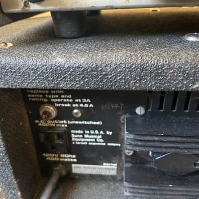 Sunn Concert Bass + Concert Slave Stack – Working 1970s Vintage Solid State Bass Rig (Matching Pair) image 8