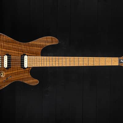 Mayones Regius 6 Custom Master Grade Curly Walnut - Natural Gloss image 4