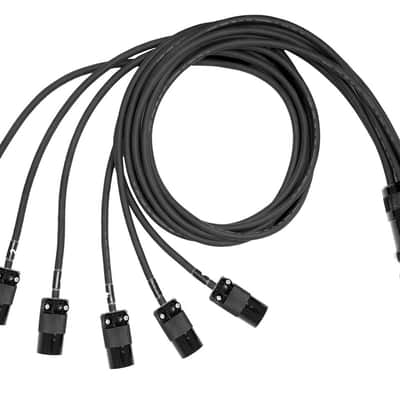 2 pk SOCAPEX SOCO 19 PIN to 6 Edison Female AC Connector 6 ft Breakout Cable image 2