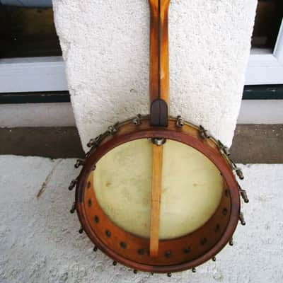 Slingerland Banjo Mandolin, 1920's, Birdseye Maple Pot, Tone Ring, 10 3/4" head, Abalone Inlays, Case image 7