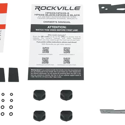 Pair Rockville HP65S Black 6.5" 250w Indoor/Outdoor Swivel Home Theater Speakers image 11