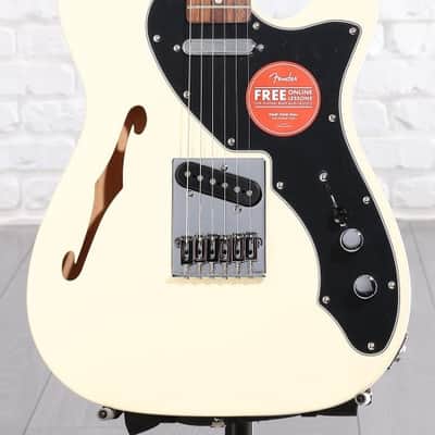 Squier Affinity Series Telecaster Thinline Electric Guitar - Olympic White with Laurel Fingerboard (TeleTLAFOWd4) image 3