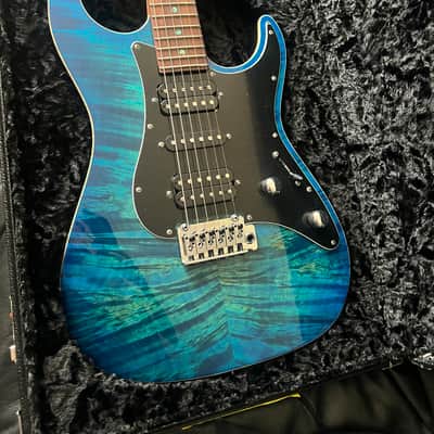 Suhr Standard Waterfall Burl Aqua Blue image 5